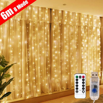 Cortinas de luces LED con mando a distancia