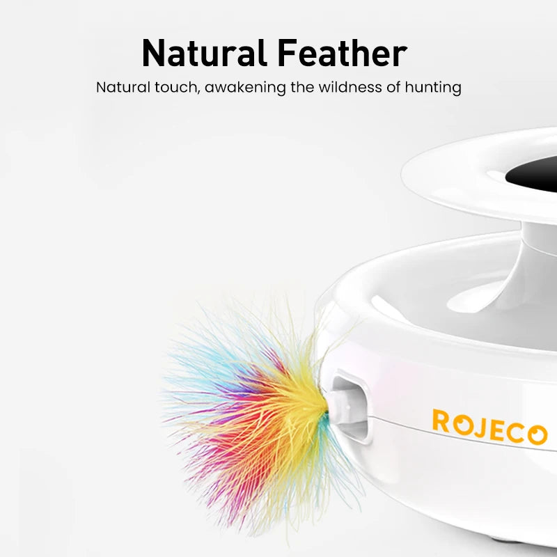 ROJECO 2-in-1 Smart Pet Toy: Double the Fun for Your Feline Friend