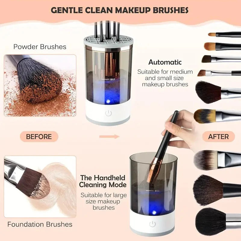 Limpiador de brochas de maquillaje USB