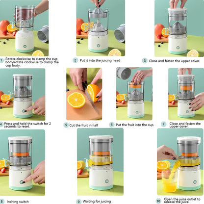 Squeeze Freshness Anywhere: USB Rechargeable Citrus Juicer