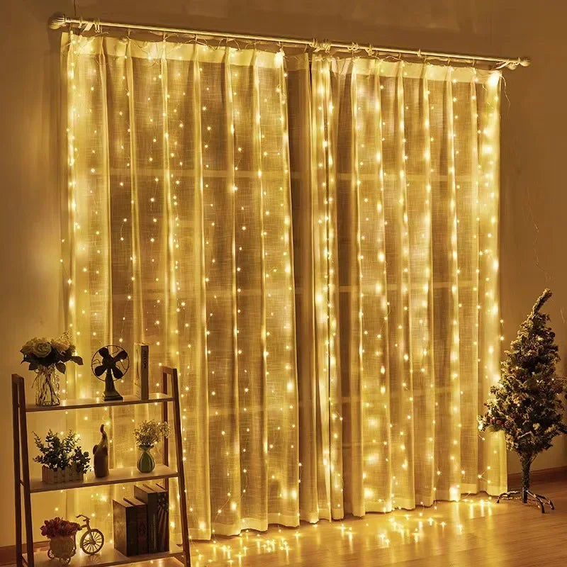 Cortinas de luces LED con mando a distancia