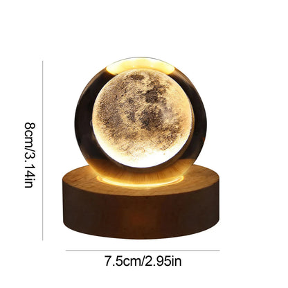 LED Crystal Ball Moon Lamp