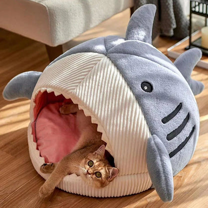 Purr-fect Comfort: Shark Pet Nest for Cats