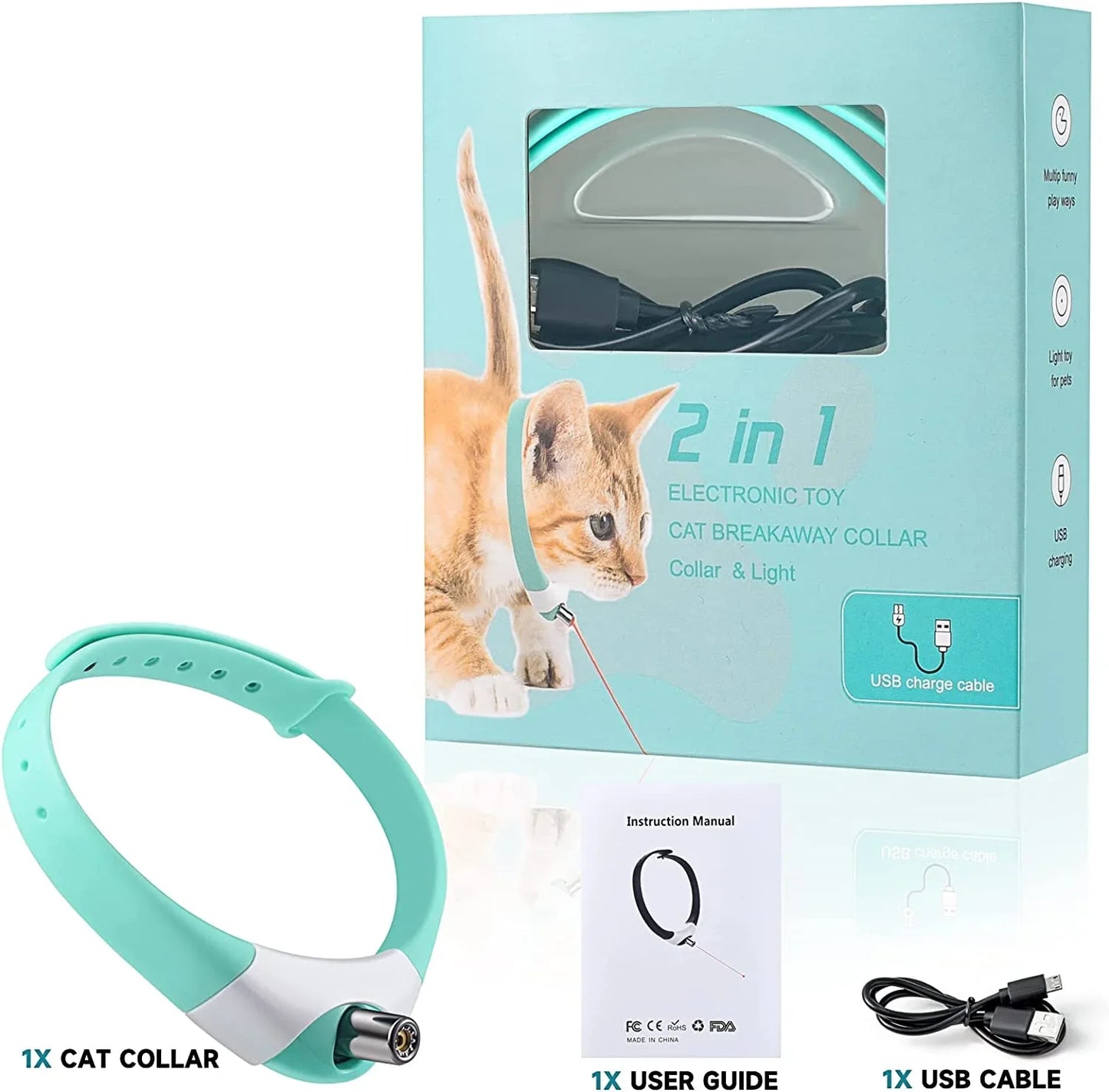 Interactive Cat Laser Collar: The Purrfect Playtime Companion