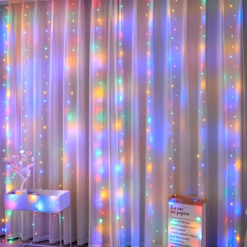 Cortinas de luces LED con mando a distancia