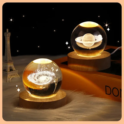 LED Crystal Ball Moon Lamp