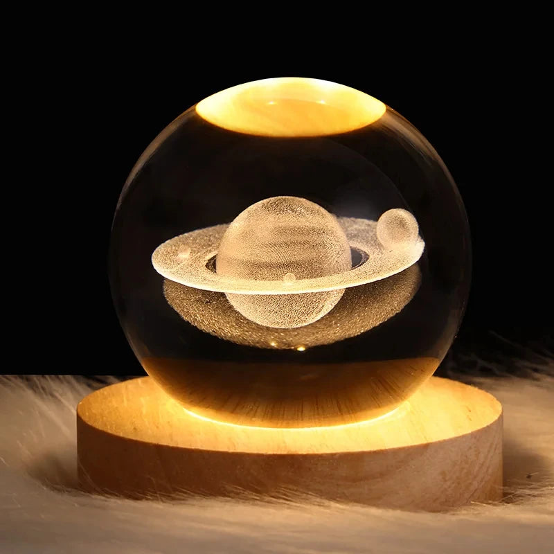 LED Crystal Ball Moon Lamp