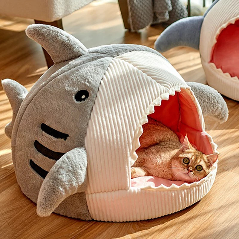 Purr-fect Comfort: Shark Pet Nest for Cats