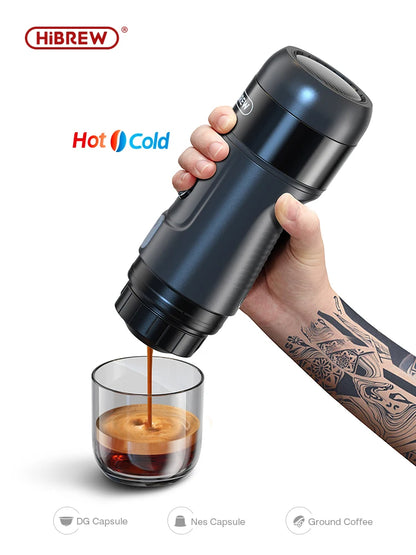 HiBREW Portable Coffee Maker – For Home, Car & Nespresso Pods