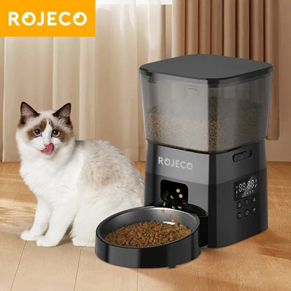 ROJECO Automatic Pet Feeder: Hassle-Free Feeding for Cats and Dogs