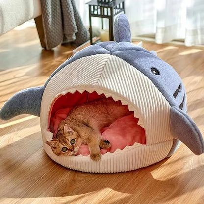 Purr-fect Comfort: Shark Pet Nest for Cats