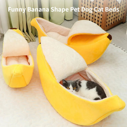 Cómoda cama para gatos en forma de plátano: un lugar ideal para tu amigo felino