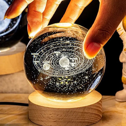 LED Crystal Ball Moon Lamp