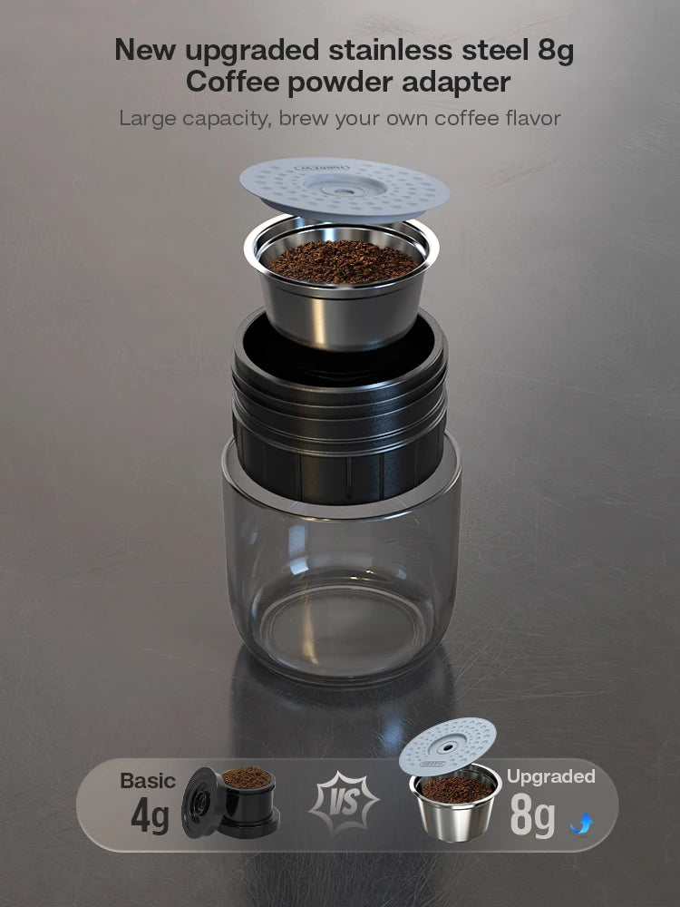 HiBREW Portable Coffee Maker – For Home, Car & Nespresso Pods